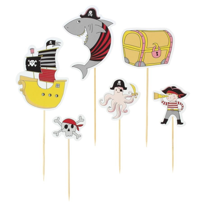 Cake Toppers Pirata Color - Reciclable 