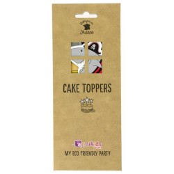 Cake Toppers Pirata Color - Reciclable. n1