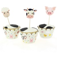 Kit Cupcake Animal Granja - Reciclable