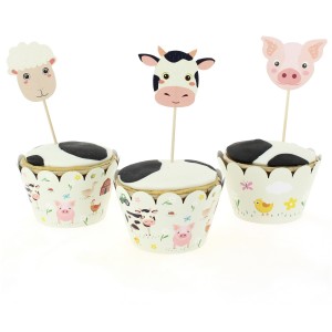 Kit Cupcake Animal Granja - Reciclable