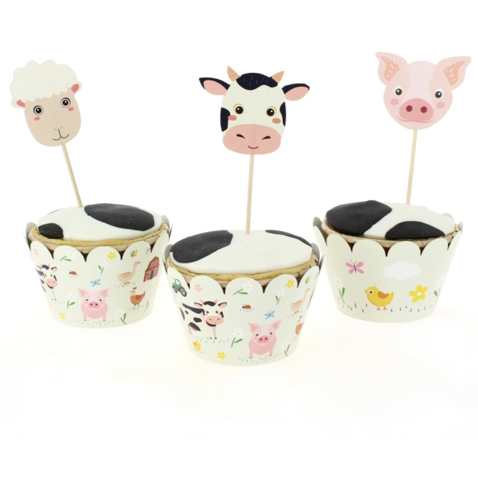 Kit Cupcake Animal Granja - Reciclable 