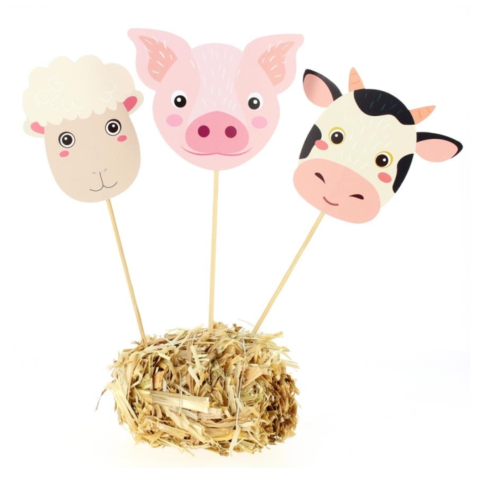 Cakes toppers Animales de la Granja - reciclables 