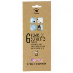 6 anillos de servilleta Animales Polares - Reciclables. n6