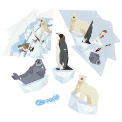 Guirnalda Animales Polares - Reciclable. n1