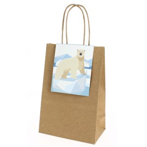6 bolsas de regalo de animales polares - reciclables