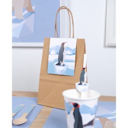 6 bolsas de regalo de animales polares - reciclables. n1
