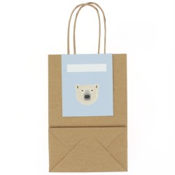 6 bolsas de regalo de animales polares - reciclables. n4