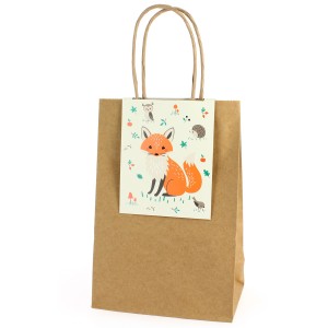 6 bolsas de regalo de animales del bosque - reciclables
