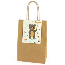 6 bolsas de regalo de animales del bosque - reciclables. n2