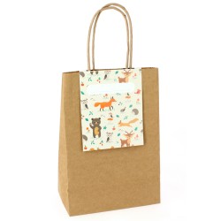 6 bolsas de regalo de animales del bosque - reciclables. n3