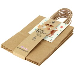 6 bolsas de regalo de animales del bosque - reciclables. n4