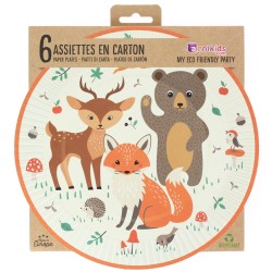 6 Platos Animales del Bosque - Reciclables. n2