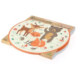 6 Platos Animales del Bosque - Reciclables. n3