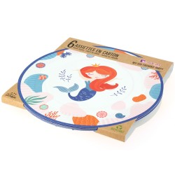 6 Platos Sirena Coral - Reciclables. n5