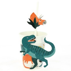 Pajitas de Papel Dinosaurio - Reciclable. n2