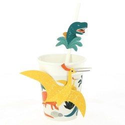 Pajitas de Papel Dinosaurio - Reciclable. n3