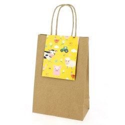 6 bolsas de regalo Animales de granja - Reciclables. n°2