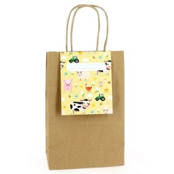 6 bolsas de regalo Animales de granja - Reciclables. n°3