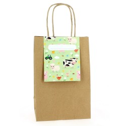 6 bolsas de regalo Animales de granja - Reciclables. n°5