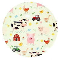 6 Platos de Animales de la Granja - Reciclables