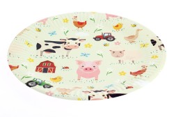 6 Platos de Animales de la Granja - Reciclables. n1