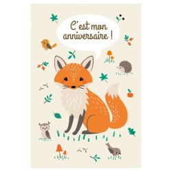 6 Invitaciones de Animales del Bosque - Reciclables. n1