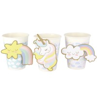 6 vasos de unicornio - Reciclables