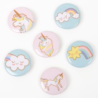 6 chapas Unicornio