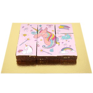 Brownies de unicornio rosa arcoris