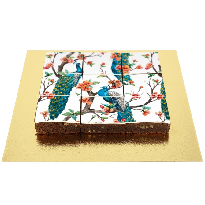 Brownies pavo real 