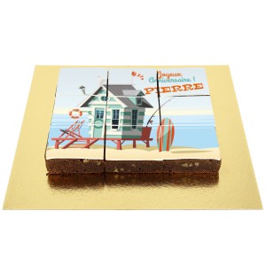 Seaside Puzzle Brownies - Personalizable