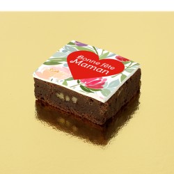 Brownies de Flores de Corazn Rojo - Personalizables. n1