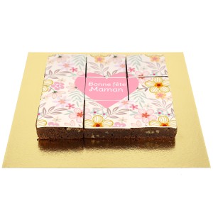 Brownies de Flores y Corazn - Personalizables