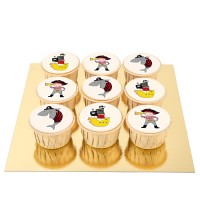 9 Cupcakes Color Pirata - Chocolate