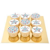 9 Cupcakes de Copo de Nieve - Vainilla