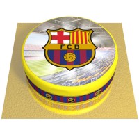 Tarta FC Barcelona -  20 cm Fresa