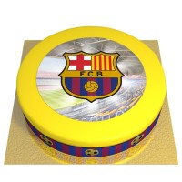 Tarta FC Barcelona -  26 cm Fresa