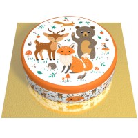 Tarta Animales del Bosque -  20 cm Vainilla