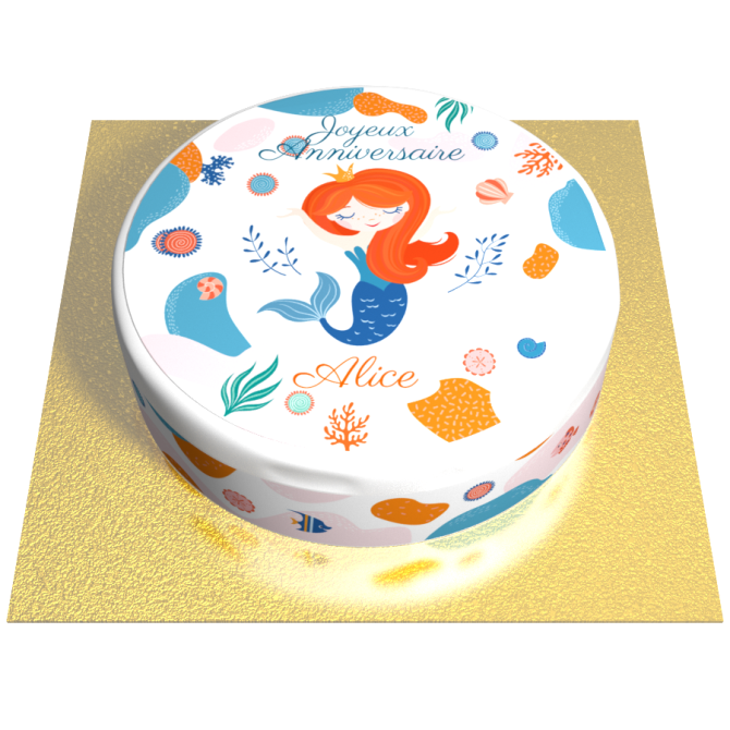 Tarta Sirena Personalizable -  20 cm 