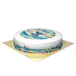 Tarta Stitch Hawaii personalizable -  26 cm. n1