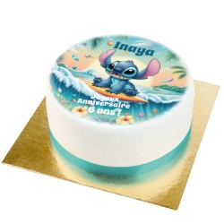 BuenoCake Stitch Hawaii personalizable -  14 cm. n4