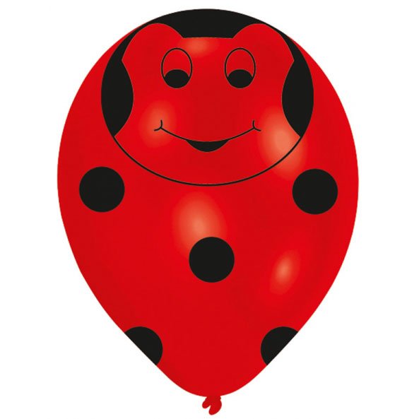 6 globos de figuritas Lady Bug 