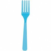 10 tenedores azul caribeño