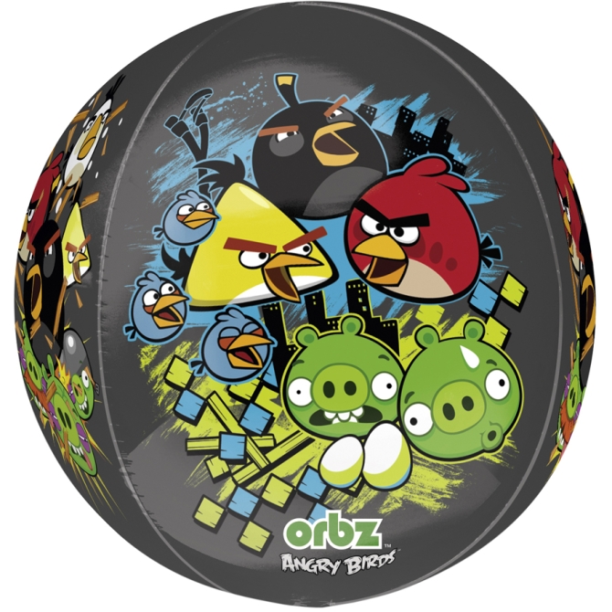 Globo Orbz inflado con helio de Angry Birds 