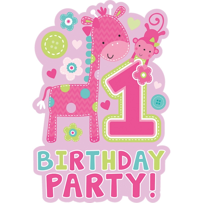 8 invitaciones de 1 ao de Jungle Girl 