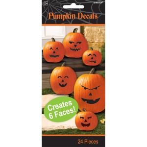 Calcomanas para 6 caras de calabaza