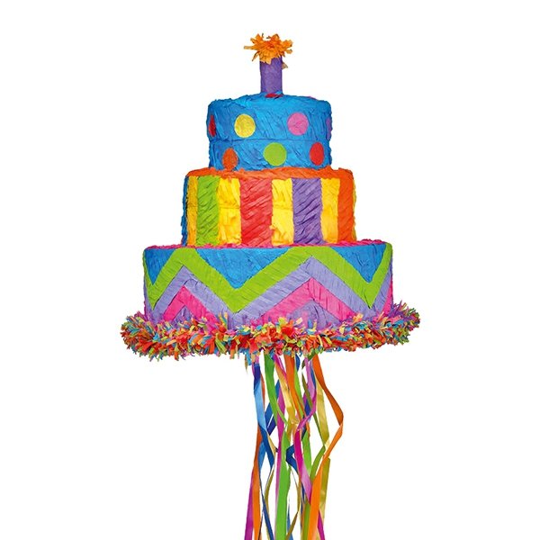Pull Piñata pastel de cumpleaños 