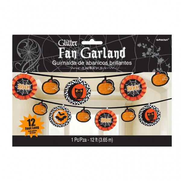 Guirnalda Halloween Boo Naranja y Negro 