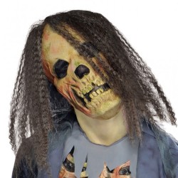 Disfraz de Esqueleto Zombie pelo largo. n°2