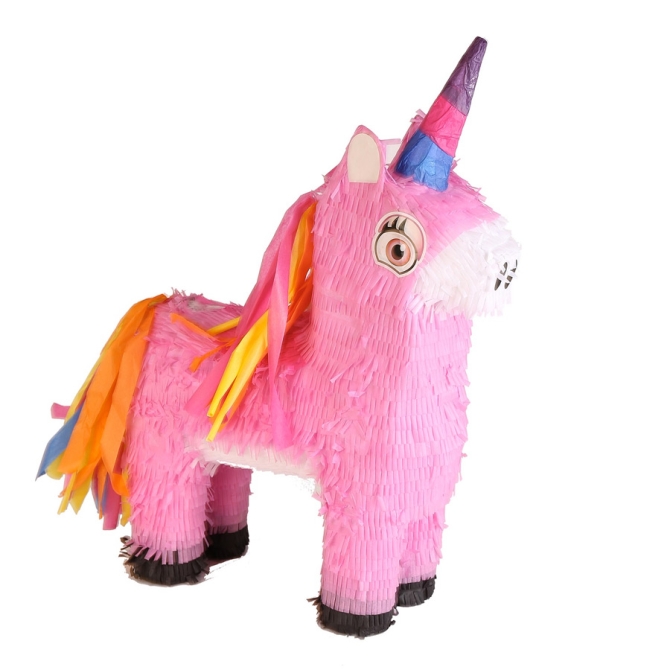 Piñata unicornio rosa Rainbow Mane (54cm) 